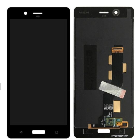 Nokia 8 Display Assembly without Frame Black