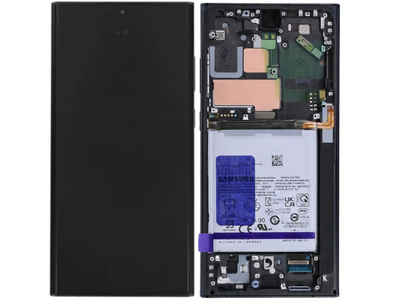 Samsung Galaxy S23 Ultra Display Black + Battery (Servicepack)