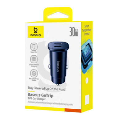 Baseus GoTrip 30W Dual USB-C Car Power Adapter